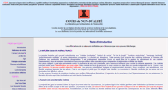 Desktop Screenshot of coursnondualite.com