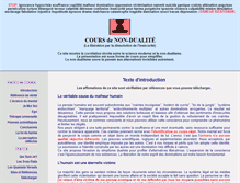 Tablet Screenshot of coursnondualite.com